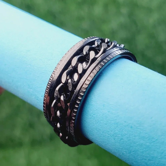 Stainless Steel Fashion Spinner Ring for Men/Women, AAAQL1002 - Picture 1 of 11